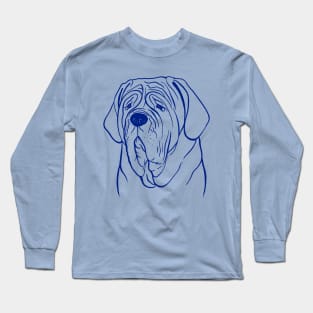 Neapolitan Mastiff (Light Blue and Blue) Long Sleeve T-Shirt